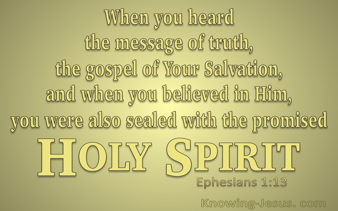 Ephesians 1:13 Sealed With The Holy Spirit (gold)